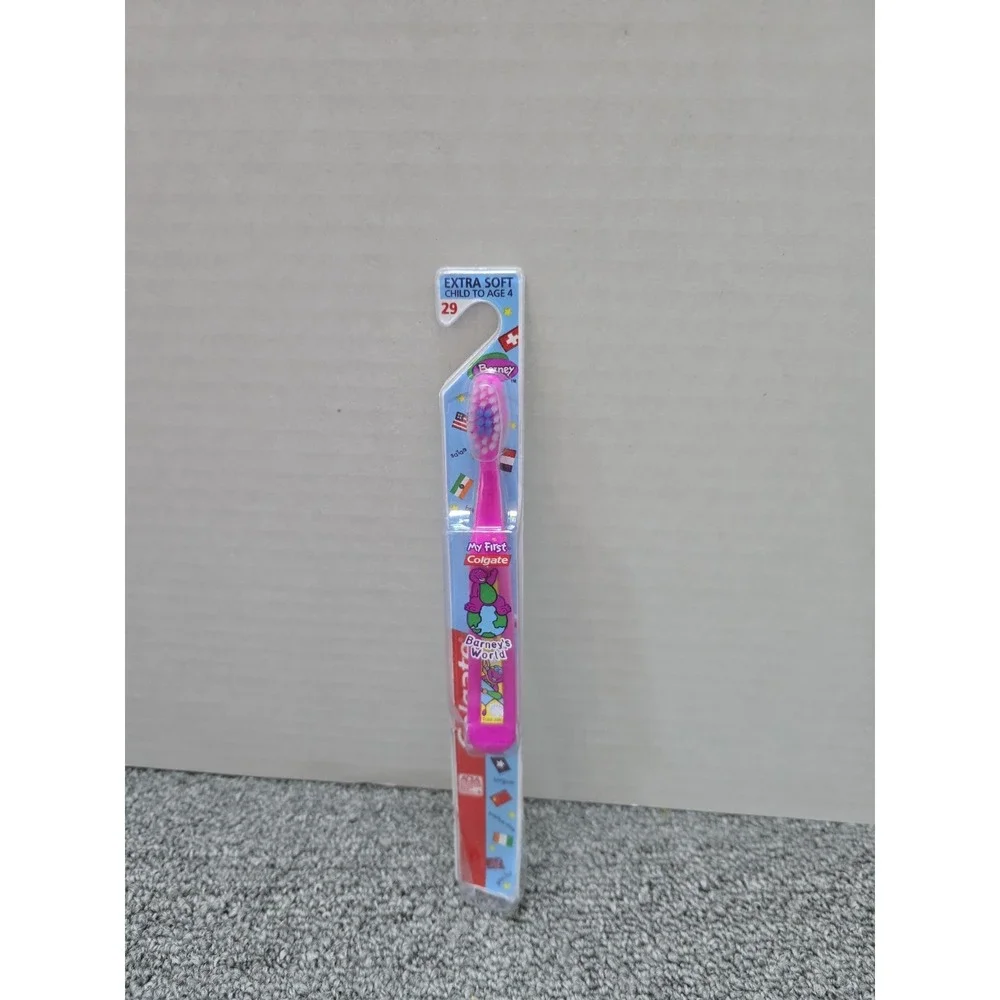 Vintage 1990's Barney Colgate Child's Extra Soft Toothbrush New Old Stock